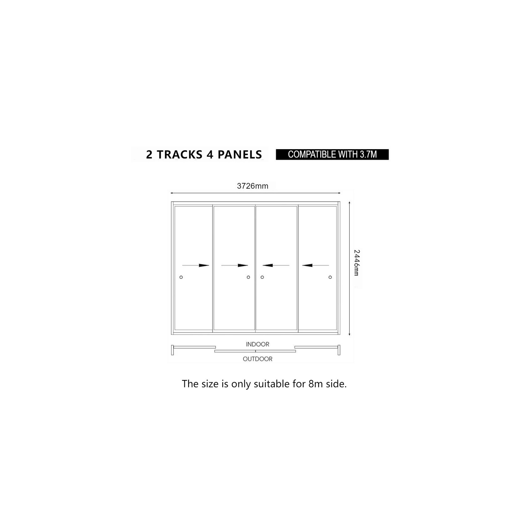Glass Sliding Door For Tasman Freestanding Pergola gallery detail image
