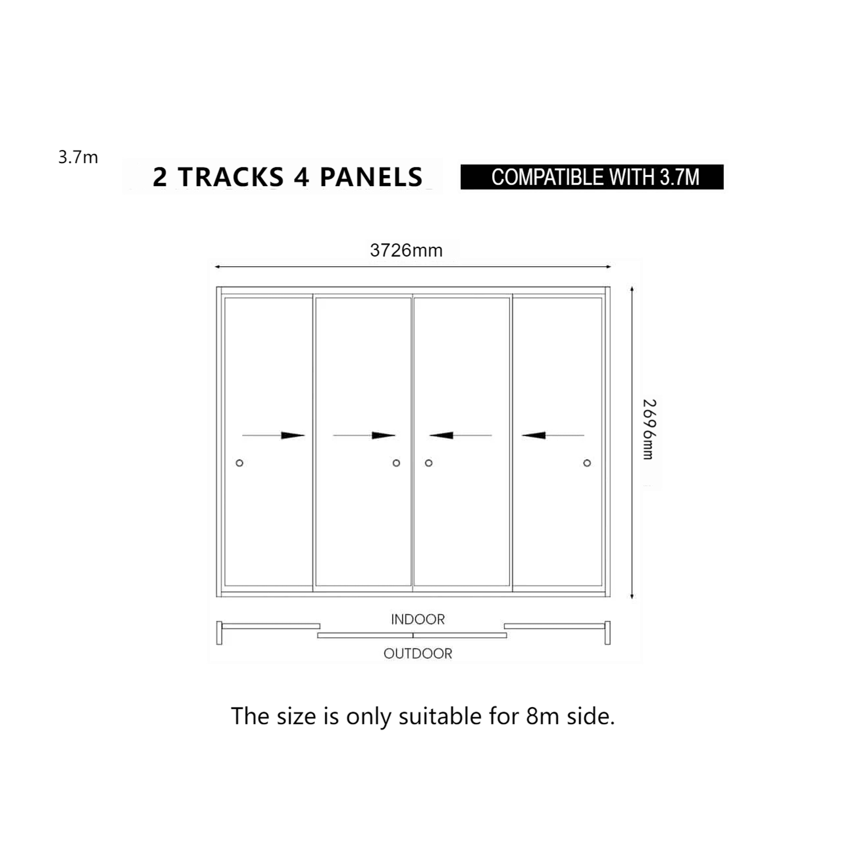 Glass Sliding Door For Tasman Wall Mounted Pergola gallery detail image