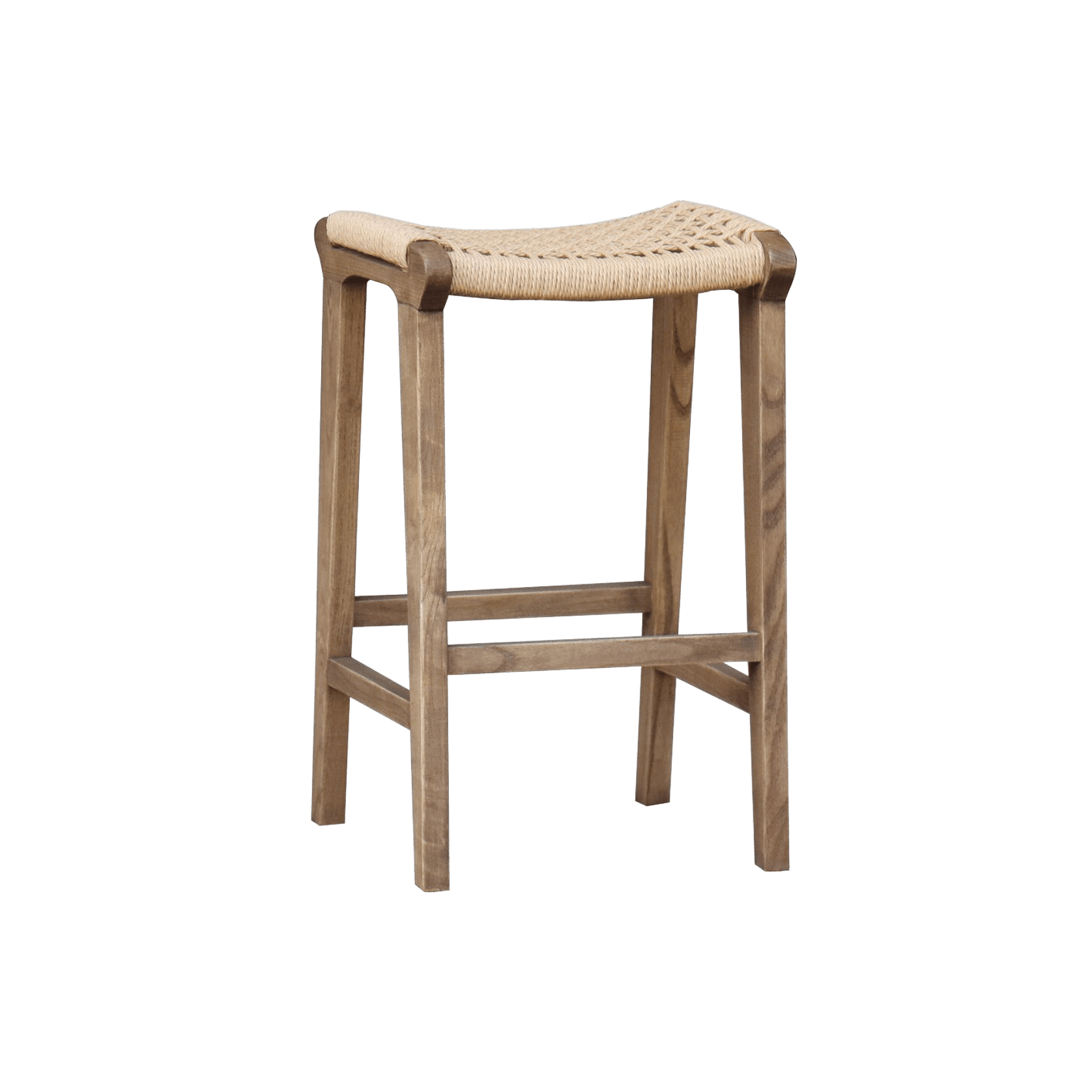 Reclaimed Oak/Rattan Barstool gallery detail image