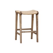 Reclaimed Oak/Rattan Barstool gallery detail image