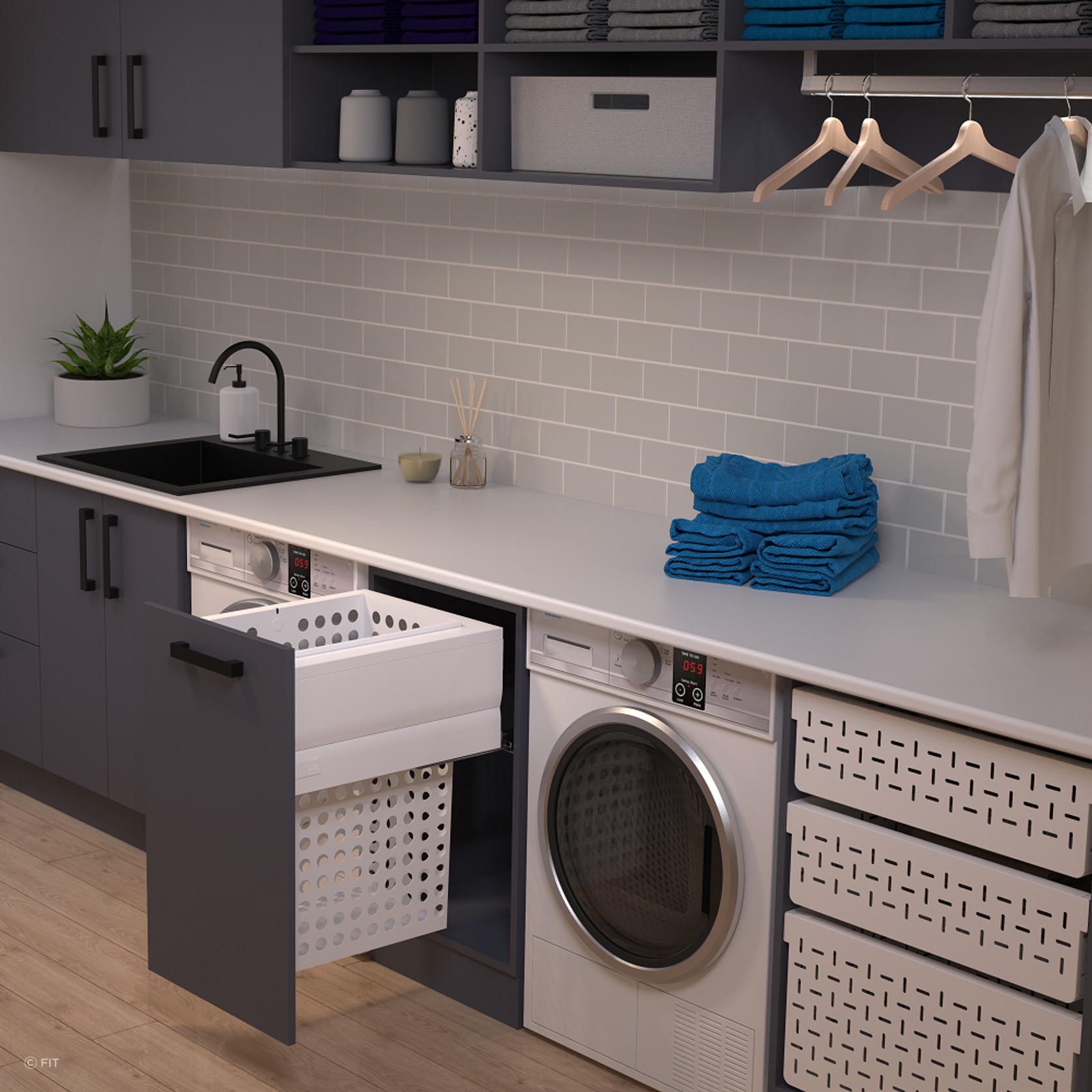 Tanova Designer Series Pull Out Laundry Units gallery detail image