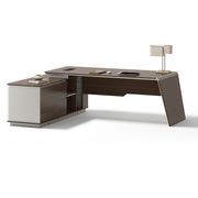 ANDERS Executive Desk Reversible Return 2.4M - Australian Gold Oak & Beige gallery detail image