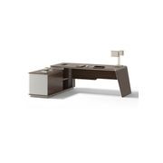 ANDERS Executive Desk Reversible Return 2.4M - Australian Gold Oak & Beige gallery detail image