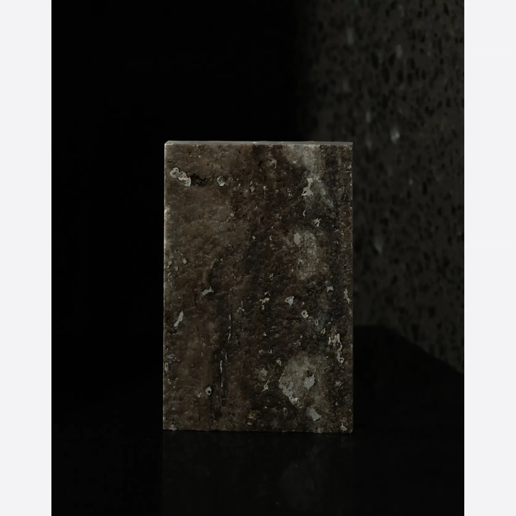Titanium Leathered Travertine Porcelia gallery detail image
