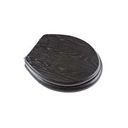 Timber Toilet Seat In Black Oak gallery detail image