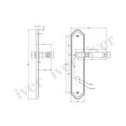 Iver Sarlat Lever on Shouldered Backplate Privacy 85mm Polished Brass 10212P85 - Customise to your needs gallery detail image