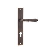 Iver Sarlat Lever on Rectangular Backplate Euro 85mm Signature Brass 10700E85 - Customise to your need gallery detail image