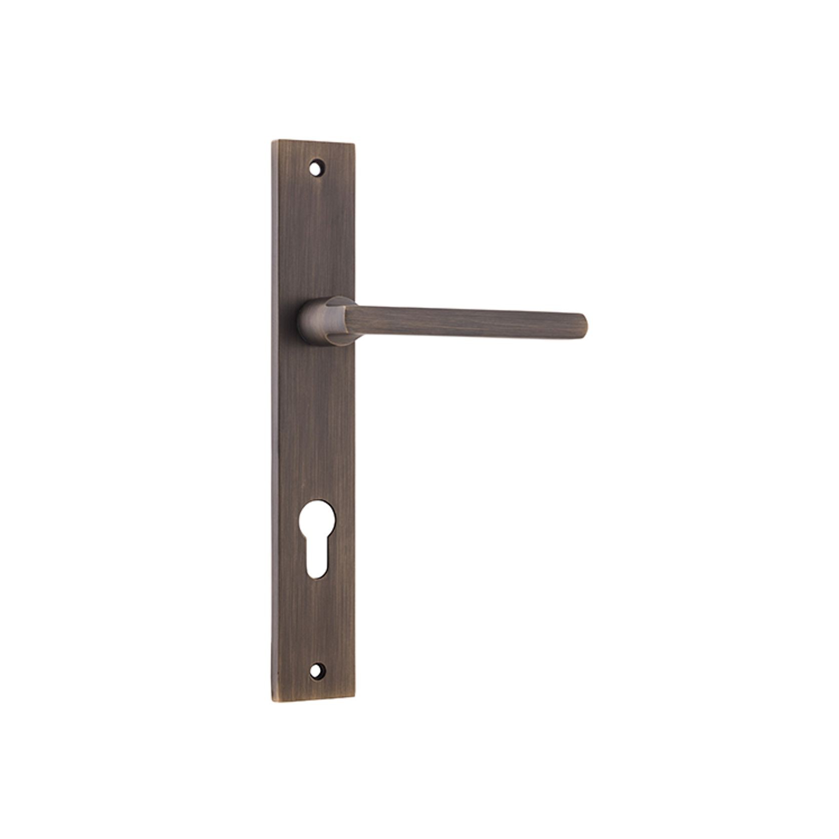 Iver Baltimore Lever on Rectangular Backplate Euro 85mm Signature Brass 10702E85 - Customise to your need gallery detail image