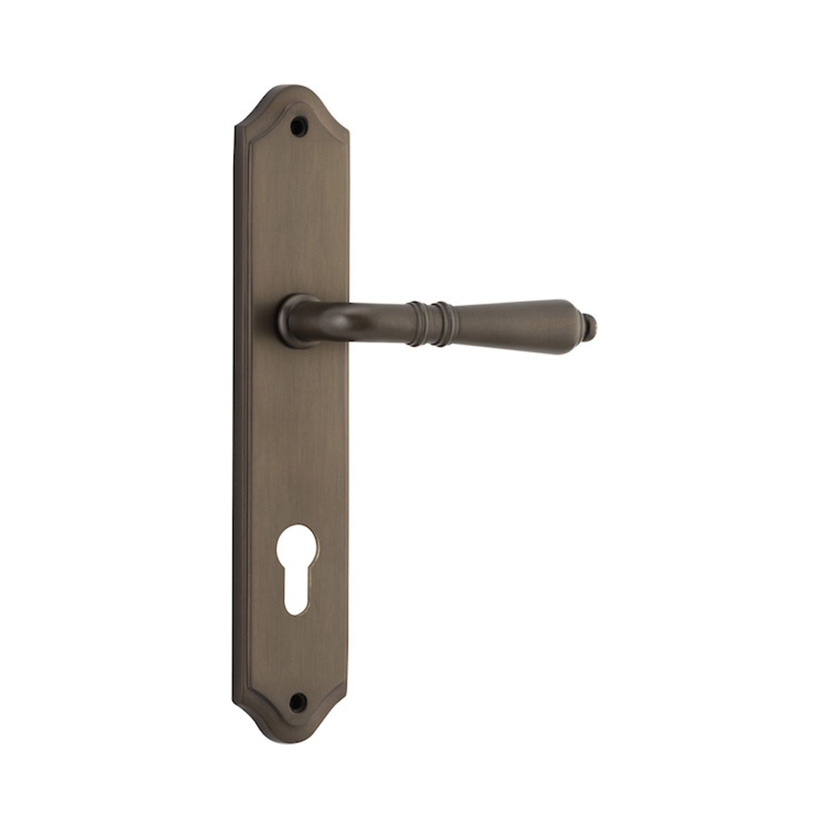Iver Sarlat Lever on Shouldered Backplate Euro Signature Brass 10712E85 - Customise to your need gallery detail image
