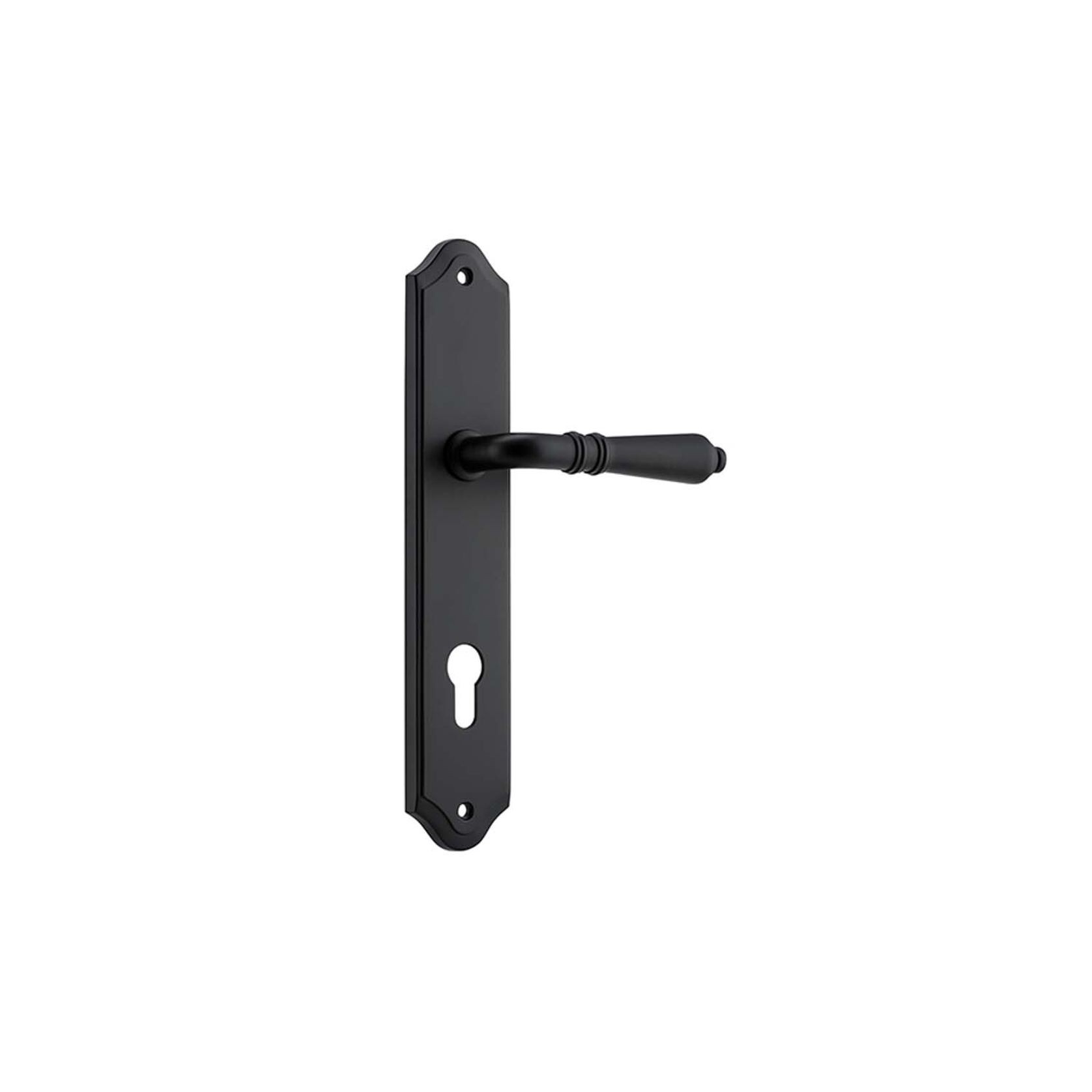 Iver Sarlat Lever on Shouldered Backplate Euro 85mm Matt Black 12712E85 - Customise to your needs gallery detail image