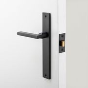 Iver Baltimore Lever on Rectangular Backplate Latch Satin Nickel 14702 - Customise to your needs gallery detail image