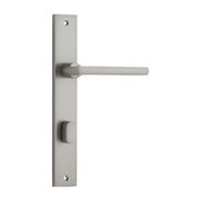 Iver Baltimore Lever on Rectangular Backplate Privacy 85mm Satin Nickel 14702P85 - Customise to your needs gallery detail image
