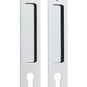 Iver Rectangular Flush Pull Euro Lock Polished Chrome for Sliding Doors 21414E *Pair* gallery detail image