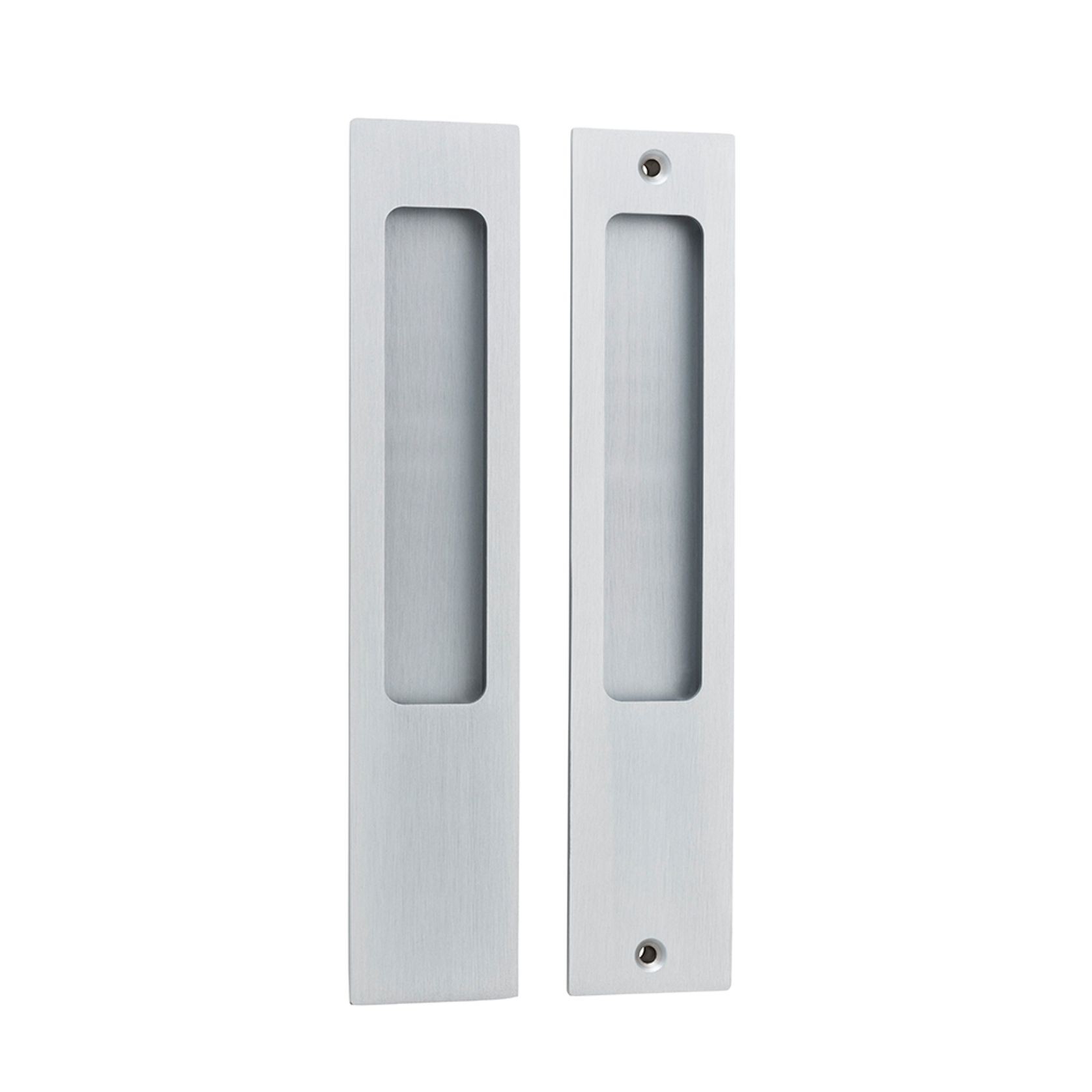 Iver Rectangular Flush Pull Passage Set Brushed Chrome for Sliding Doors 21415 *Pair* gallery detail image