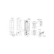 Iver Rectangular Flush Pull Privacy Set Brushed Chrome for Sliding Doors 21415P *Pair* gallery detail image