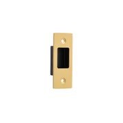 Iver Rectangular Flush Pull Euro Lock Brushed Brass for Sliding Doors 21416E *Pair* gallery detail image