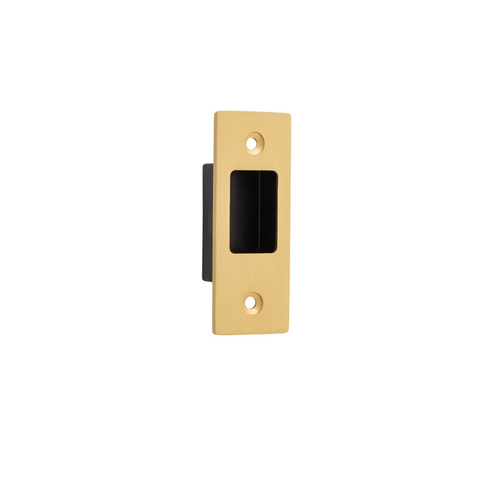 Iver Rectangular Flush Pull Privacy Set Brushed Brass for Sliding Doors 21415P *Pair* gallery detail image