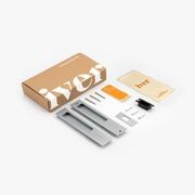 Iver Rectangular Flush Pull Privacy Set Brushed Brass for Sliding Doors 21415P *Pair* gallery detail image