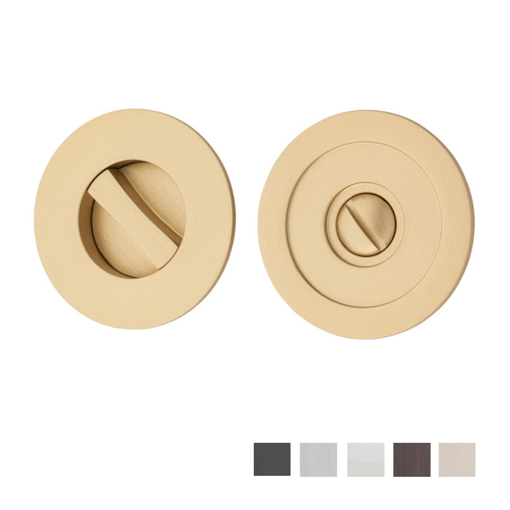 Iver Sliding Door Pull Round Privacy - Available in Various Finishes gallery detail image