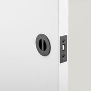 Iver Sliding Door Pull Round Privacy Matt Black 21433 *Pair* gallery detail image