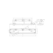 Iver Sarlat Door Pull Handle on Backplate 380mm x 65mm Brushed Brass 4501 gallery detail image