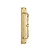 Iver Sarlat Door Pull Handle on Backplate 380mm x 65mm Brushed Brass 4501 gallery detail image