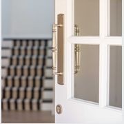Iver Sarlat Door Pull Handle on Backplate Satin Nickel 380mm x 65mm 9349 gallery detail image
