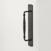 Iver Sarlat Door Pull Handle on Backplate 380mmx65mm Matt Black 9343 gallery detail image