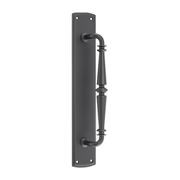 Iver Sarlat Door Pull Handle on Backplate 380mmx65mm Matt Black 9343 gallery detail image