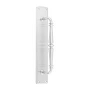 Iver Sarlat Door Pull Handle on Backplate Chrome Plate 380mm x 65mm 9344 gallery detail image