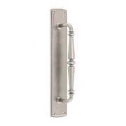 Iver Sarlat Door Pull Handle on Backplate Distressed Nickel 380mm x 65mm 9347 gallery detail image