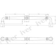 Iver Sarlat Door Pull Handle 487mm x 72mm Matt Black 9383 gallery detail image