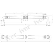 Iver Sarlat Door Pull Handle 487mm x 72mm Polished Nickel 9388 gallery detail image