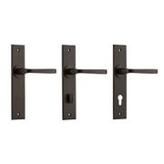 Iver Annecy Door Lever on Chamfered Backplate Bronzed Brass - Customise to your needs gallery detail image