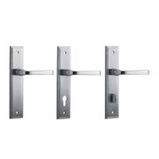 Iver Annecy Door Lever on Stepped Backplate Brushed Chrome - Customise to your needs gallery detail image