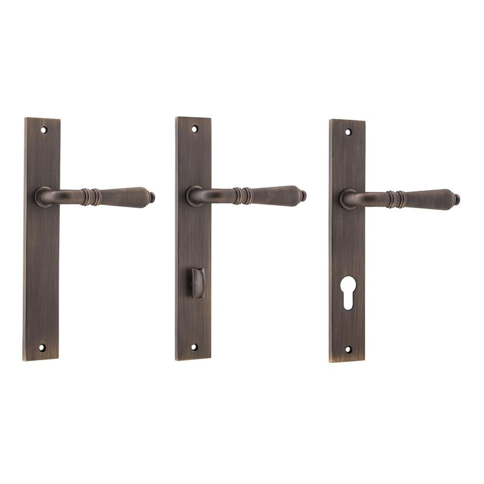 Iver Sarlat Lever Door Handle on Rectangular Backplate gallery detail image