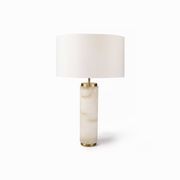 Como Table Lamp - Alabaster With White Chintz Shade gallery detail image