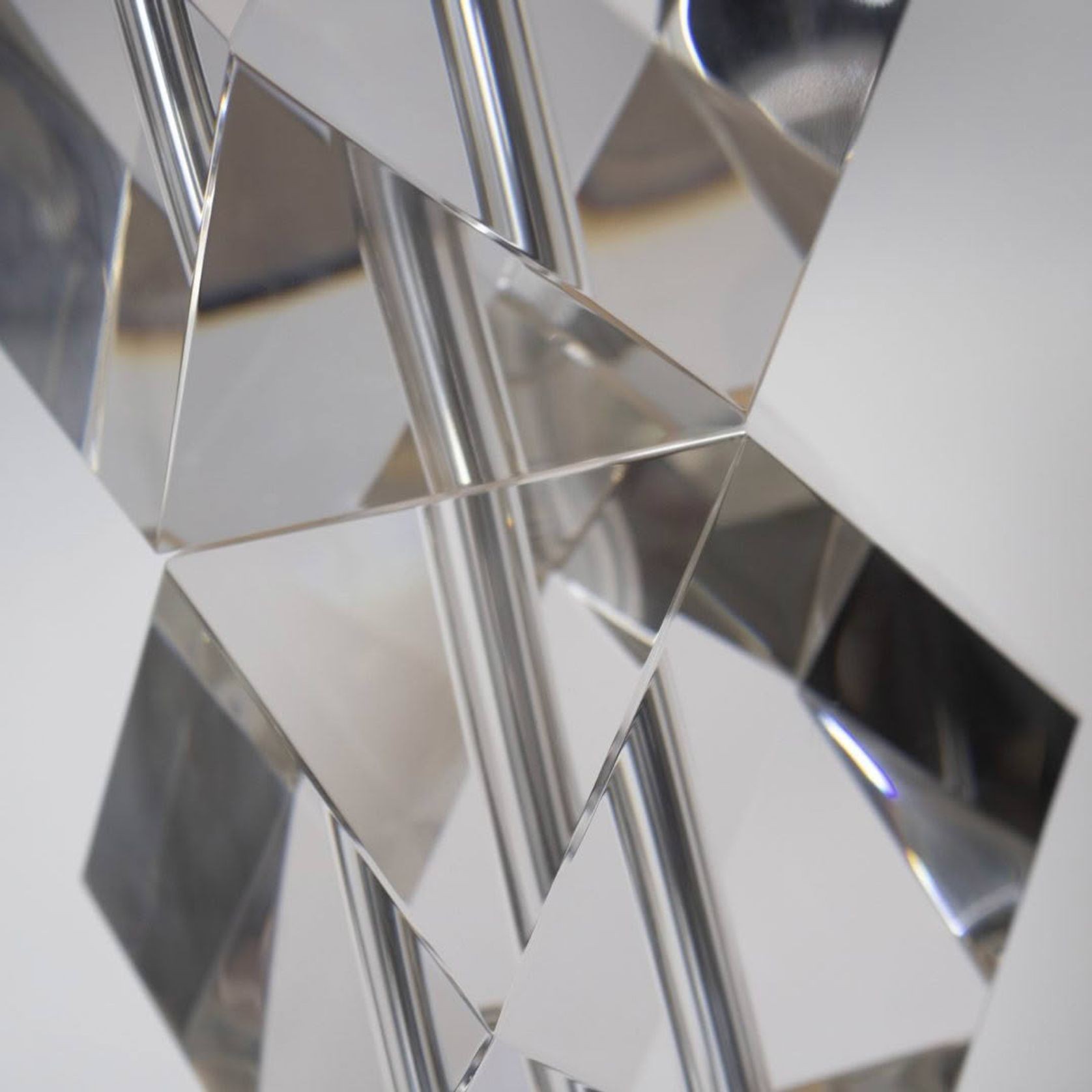 Rialto Table Lamp - Crystal With Black Linen Shade gallery detail image