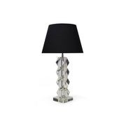 Rialto Table Lamp - Crystal With Black Linen Shade gallery detail image