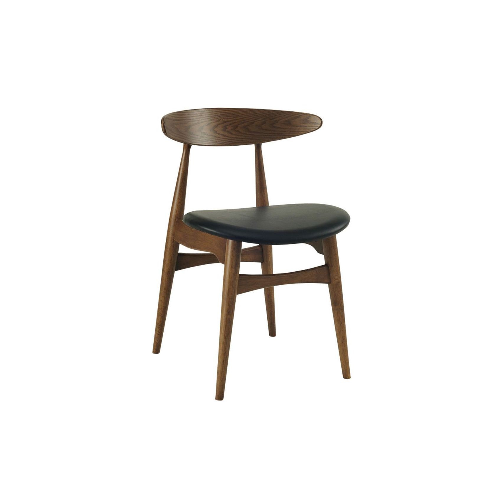 Tricia Dining Chair - Walnut + Black gallery detail image