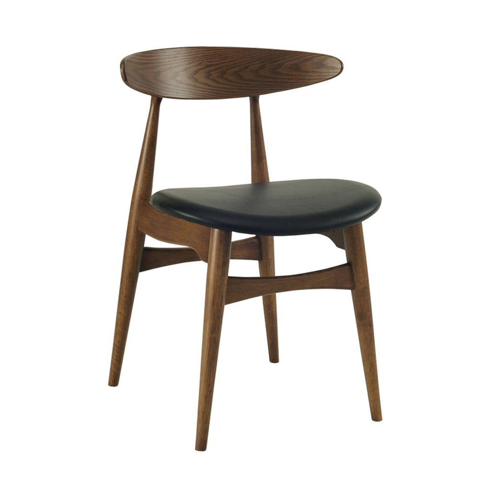 Tricia Dining Chair - Walnut + Black gallery detail image