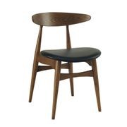 Tricia Dining Chair - Walnut + Black gallery detail image