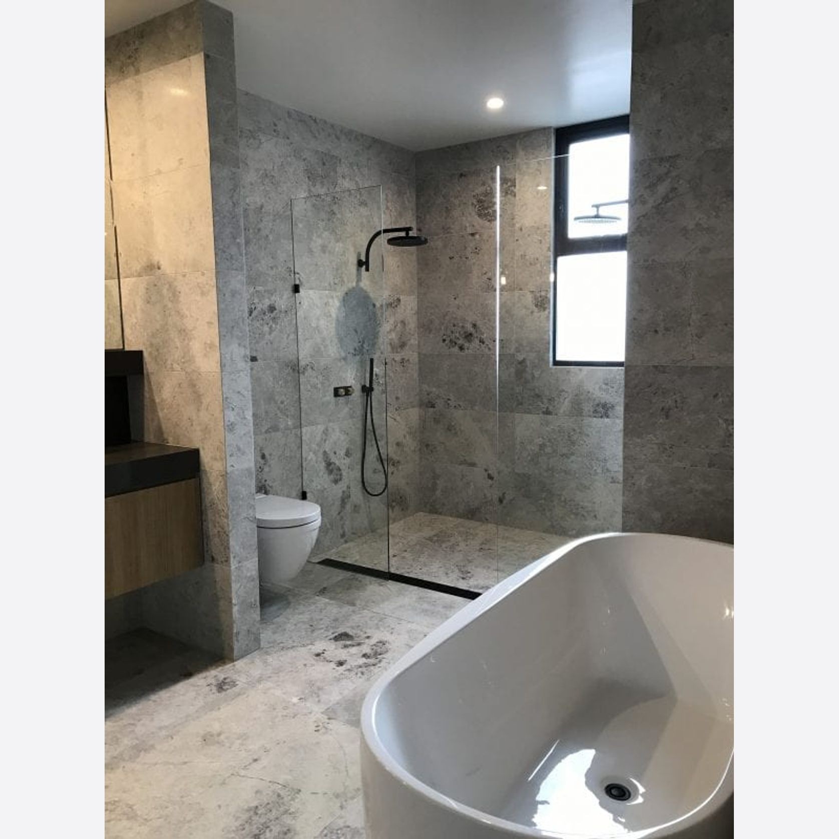 Tundra Grey Honed Limestone Tiles gallery detail image
