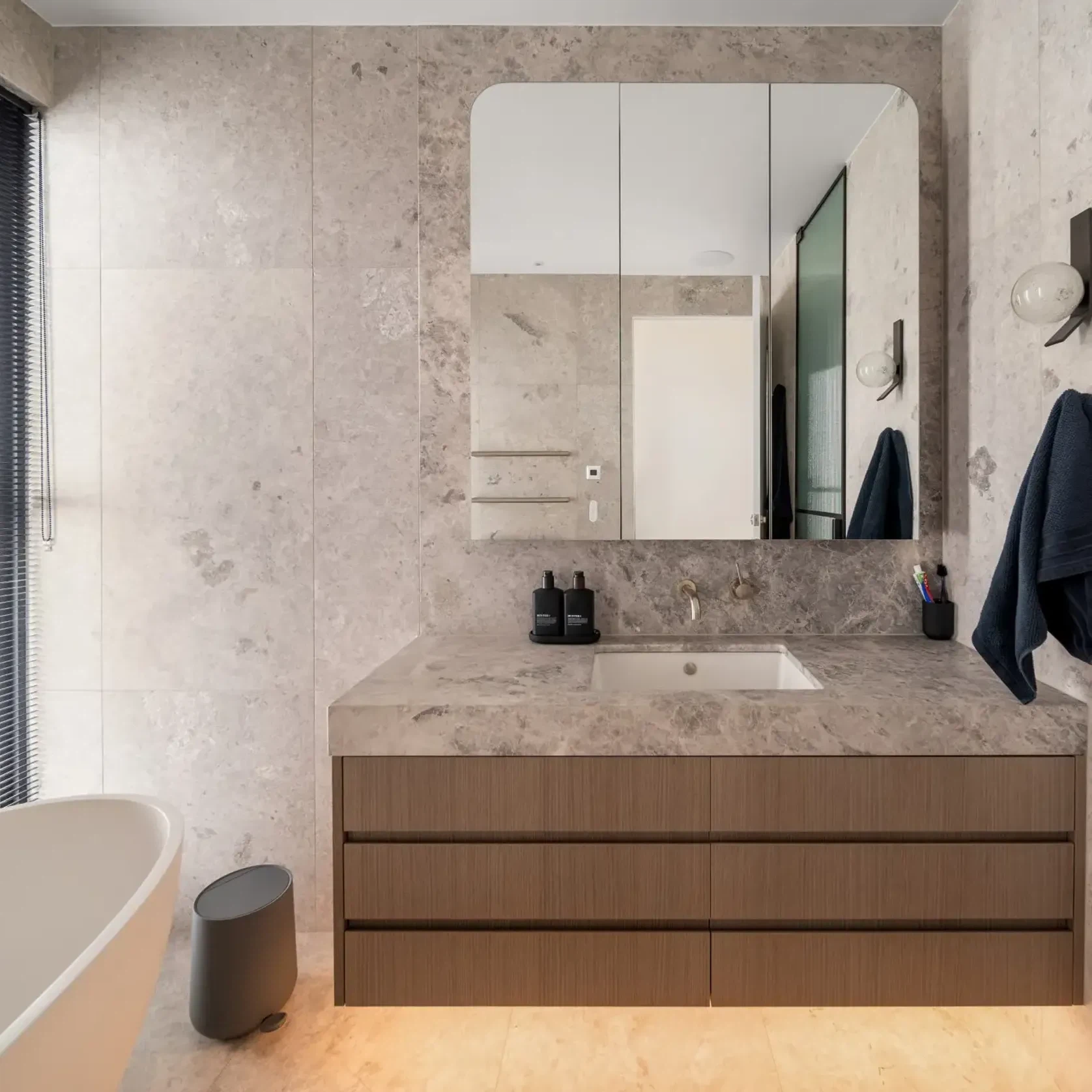 Tundra Grey Honed Limestone Tiles gallery detail image