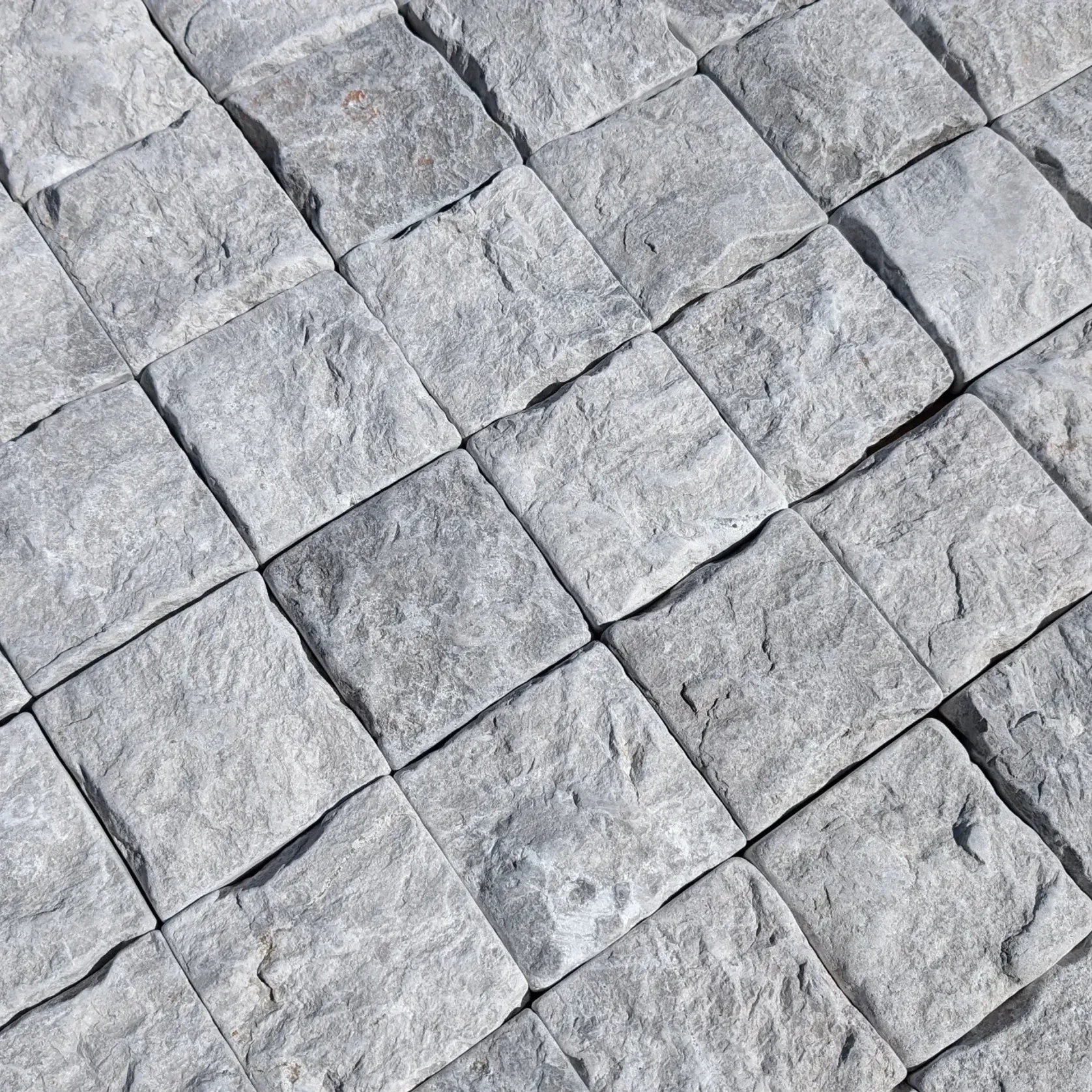 Tundra Grey Split Limestone Cobblestones gallery detail image