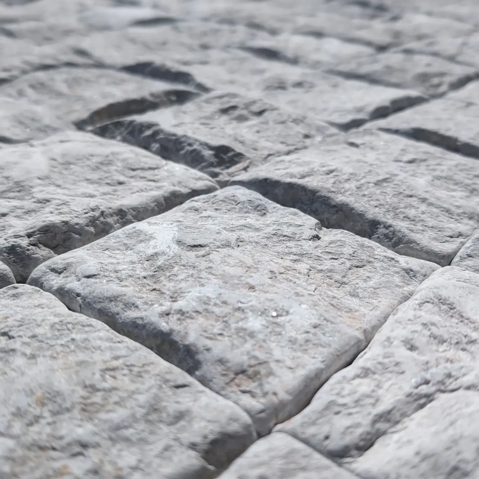 Tundra Grey Split Limestone Cobblestones gallery detail image