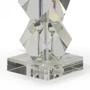 Rialto Table Lamp - Crystal With Black Linen Shade gallery detail image