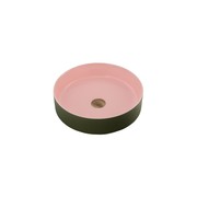 Terzofoco Olive and Salmon Short Circular Counter Top Basin gallery detail image