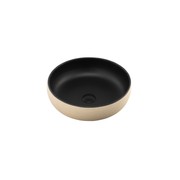Terzofoco Light Earth and Matte Black Curved Counter Top Basin gallery detail image
