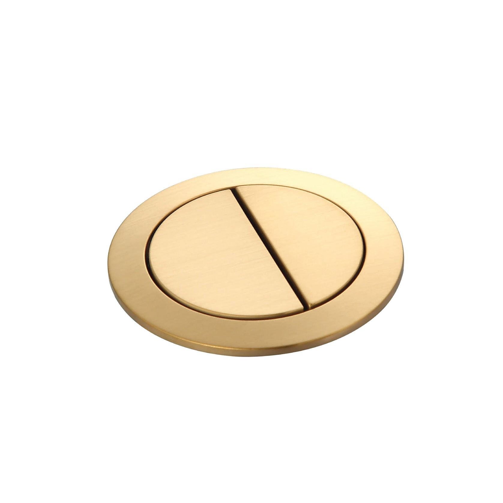 Round Dual-Flush Push Button - Brushed Gold gallery detail image